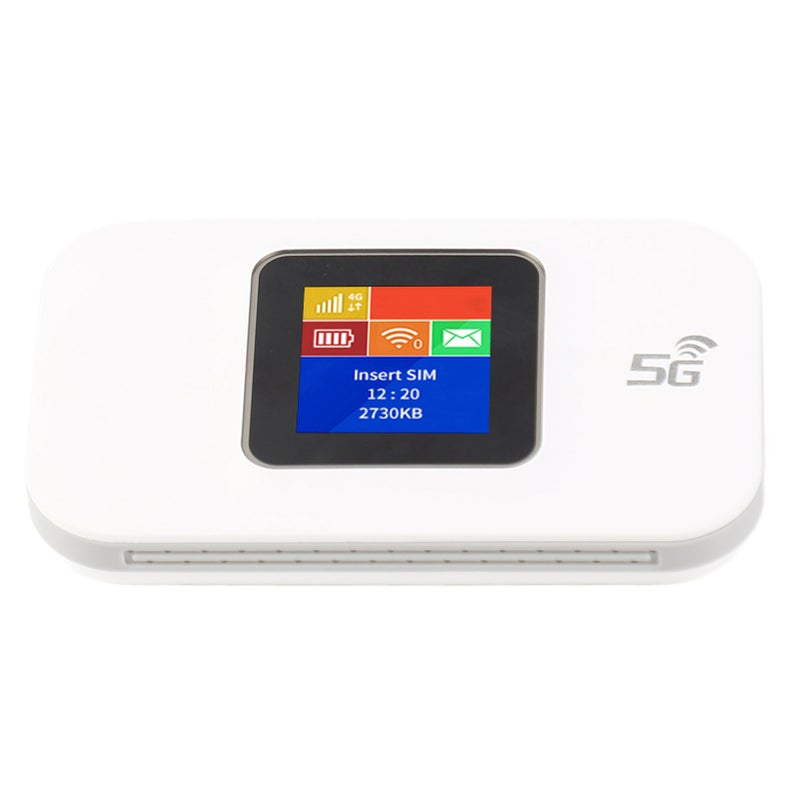 4G Portable WiFi 1.44in Color Screen Mobile WiFi Hotspot Router with Micro SIM Card Slot for Phone Tablet Laptop White - Image 3