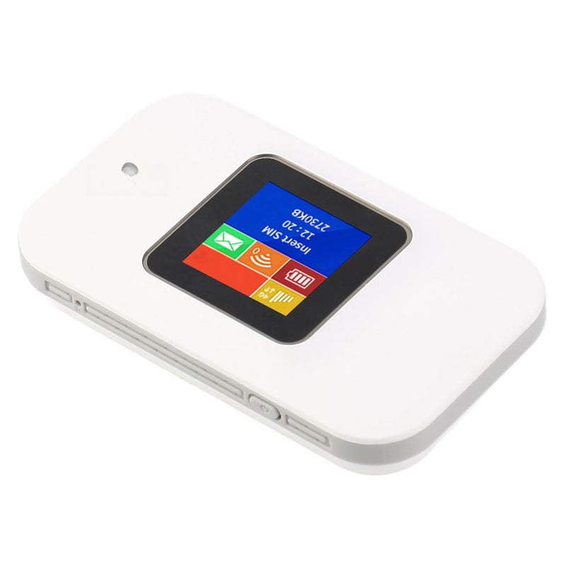 4G Portable WiFi 1.44in Color Screen Mobile WiFi Hotspot Router with Micro SIM Card Slot for Phone Tablet Laptop White - Image 5