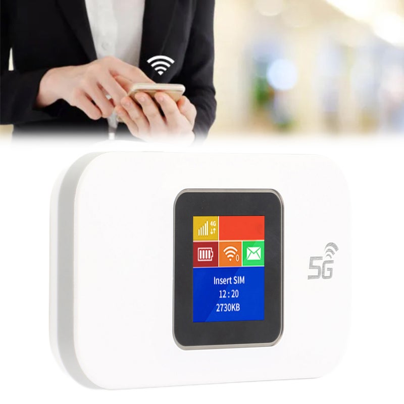 4G Portable WiFi 1.44in Color Screen Mobile WiFi Hotspot Router with Micro SIM Card Slot for Phone Tablet Laptop White - Image 4