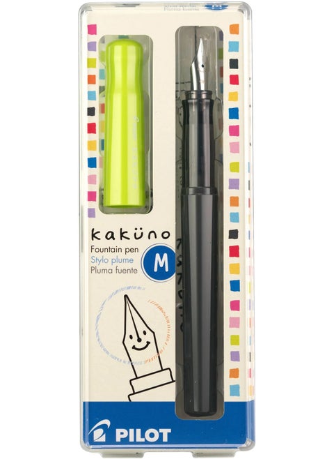 Kakuno Fountain Pen Green Body With One Ink Cartridge Medium Tip