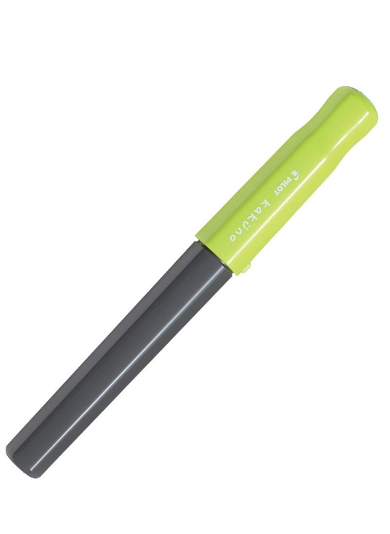 PILOT Kakuno Fountain Pen Green Body With One Ink Cartridge Medium Tip  - Image 4