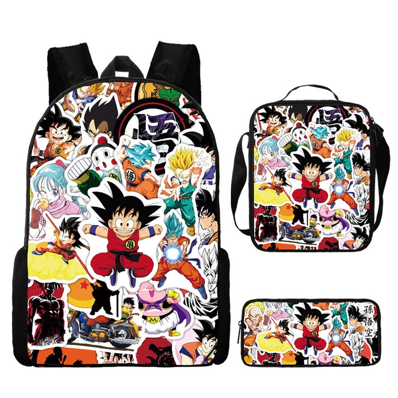'S New Anime Cartoon Printed Backpack, Primary And Secondary School Student School Bag, Shoulder Bag, Pencil Bag Three-Piece Set - Image 1