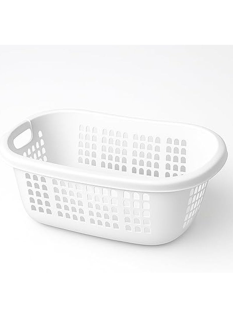 Master Gold Large Plastic Laundry Hamper for Clothes 66x46x25cm – Lightweight, Shatterproof Laundry Basket with Ventilation Holes & Comfort Handles – Ideal for Laundry Room, Bathroom, Dirty Clothes Storage  - Image 1