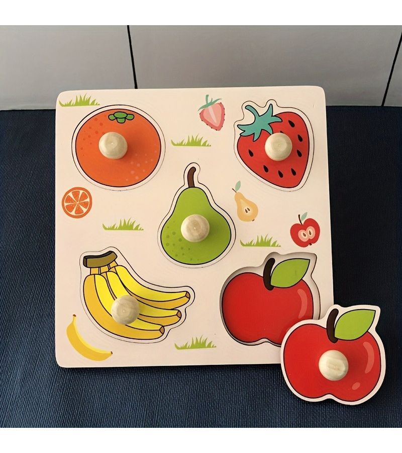 Kids Identification Boards 2pcs 3D Wooden Puzzle For Early Learning Handheld Jigsaw Educational Toy Party Game Activity Holiday Gift - Image 5