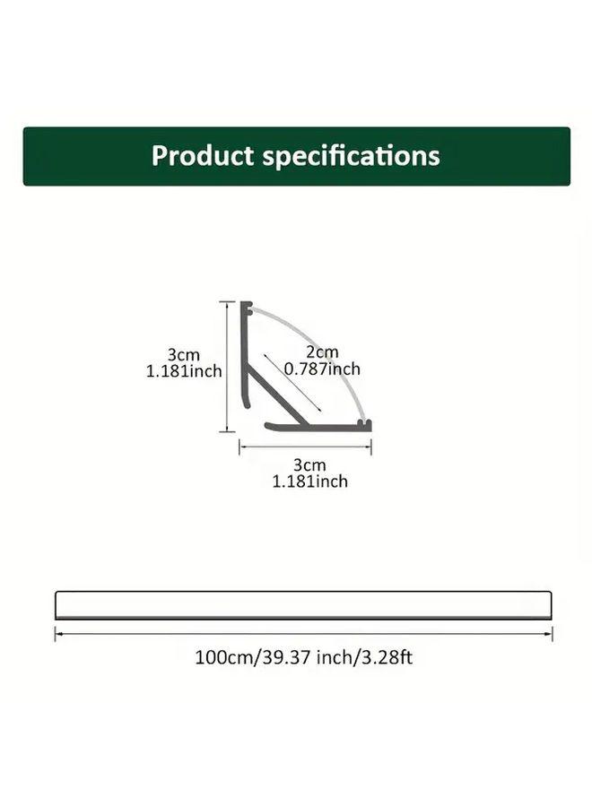 Silver Aluminum Triangular LED Channel 1m 30x30mm with White Cover for Ceiling and Corner - Image 3