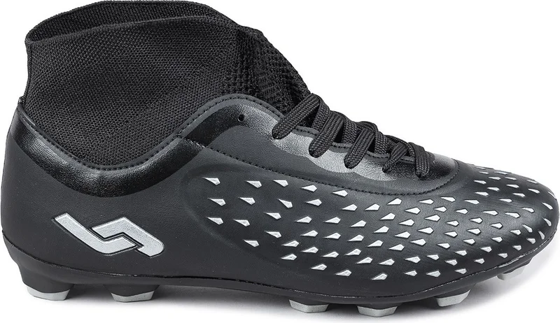 Jump 29672 Black - Gray Grass AstroTurf Football Shoes with Socks