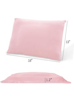 Biloban Biloban Toddler Pillow 2 Pack with Pillowcase (13 x 18), Cotton Kid Pillow for Sleeping, Machine Washable Soft Travel Pillow, Toddler Use Only, Age 2 to 5 (Gray & Pink)  - Image 2