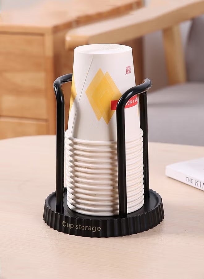 هم سيلفا حامل أكواب يمكن التخلص منه منظم تخزين رف أكواب منزلي، حامل أكواب ورقية لمحلات القهوة والحليب والشاي والمطاعم والمكاتب والحمامات - Image 3