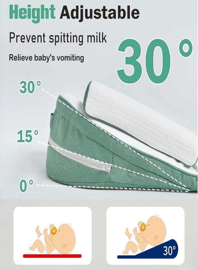 Suicune Baby Crib,Baby Lounger, 0-30° Height Adjustable Travel Crib,Baby Sleeping Nest, Anti-Reflux Pillow, Relieves Vomiting Milk, Washable - Image 2
