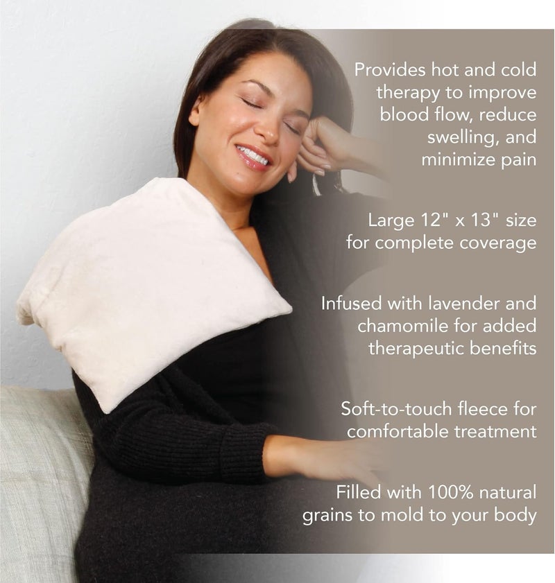 careX Bed Buddy Microwavable Heating Pad with Lavender  Aromatherapy Microwave Heating Pad for Back Pain Neck Pain  for Moist Heat Therapy and Freezable for Cooling Therapy Lavender  Chamomile Scent - Image 2
