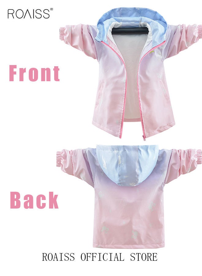 Little Girls Gradient Color Rain Jackets Lightweight Windproof Hoodie Jacket Kids Waterproof Windbreaker 4-14 Years - pzsku/Z8047449E18CF5C575749Z/45/_/1667006271/35ac2964-4c9b-438b-b396-e2dc496138a4