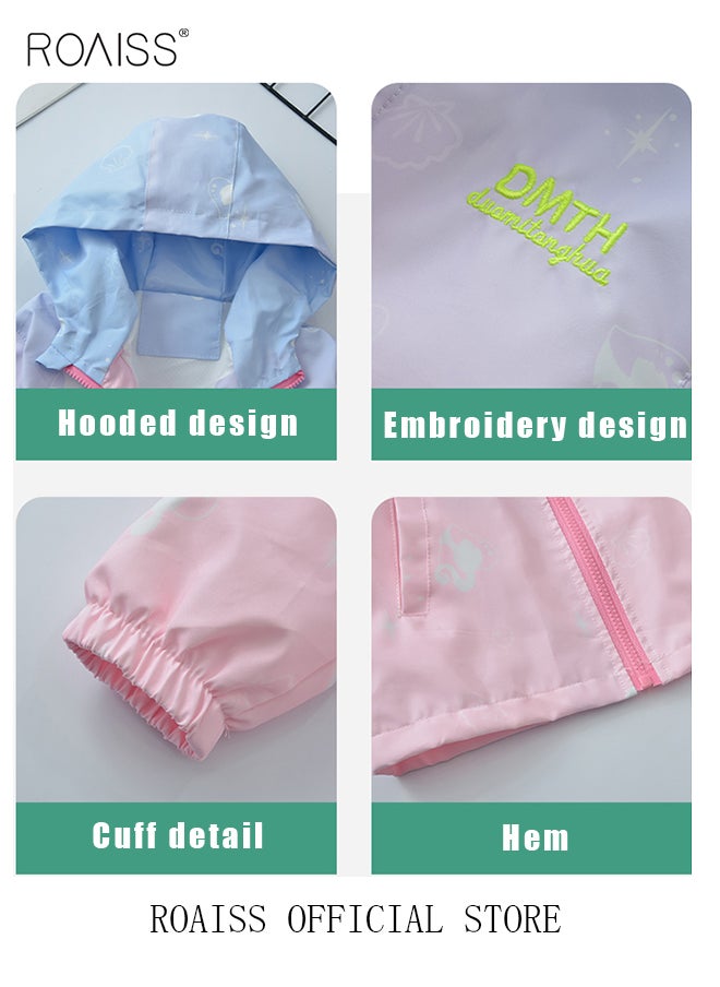 Little Girls Gradient Color Rain Jackets Lightweight Windproof Hoodie Jacket Kids Waterproof Windbreaker 4-14 Years - pzsku/Z8047449E18CF5C575749Z/45/_/1703574373/b64328a0-21a8-4f20-91e8-49b1b4146f59