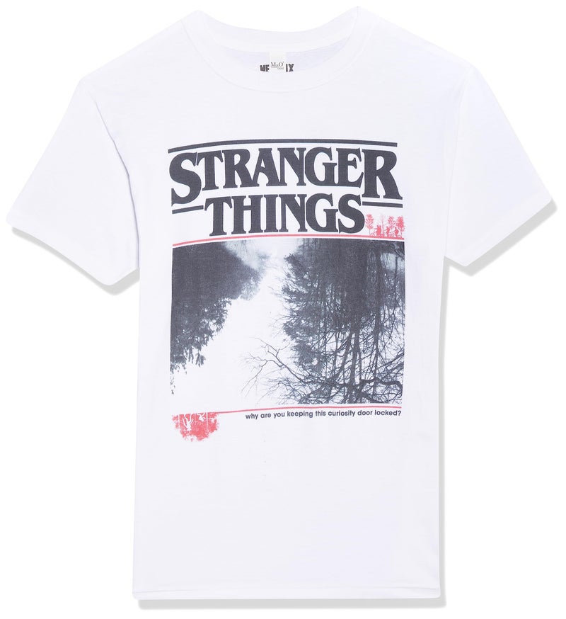 Stranger Things mens Upside Photo Basic Solid Tee T Shirt, White, X-Large US - Image 4