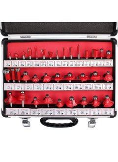 Digital Craft Digital Craft 35pcs Shank Size 80mm Router Bit Set Professional Tungsten Carbide Milling Cutter for Electric Trimmer Wood Work Cutting Kit with Metal Storage Box Rotary Tool 8 mm  - Image 4