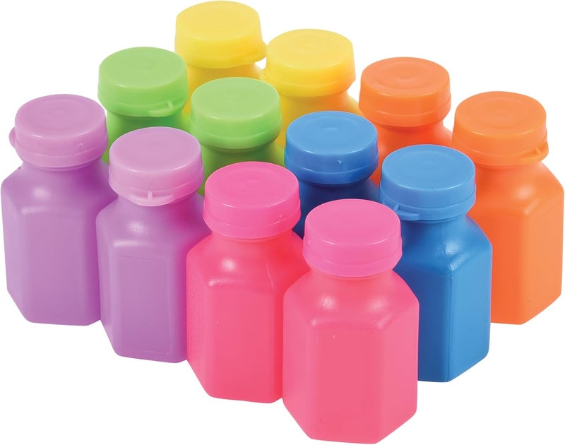 U.S. Toy Neon Party Bubbles - Assorted Colors, Pack of 12 - Image 1