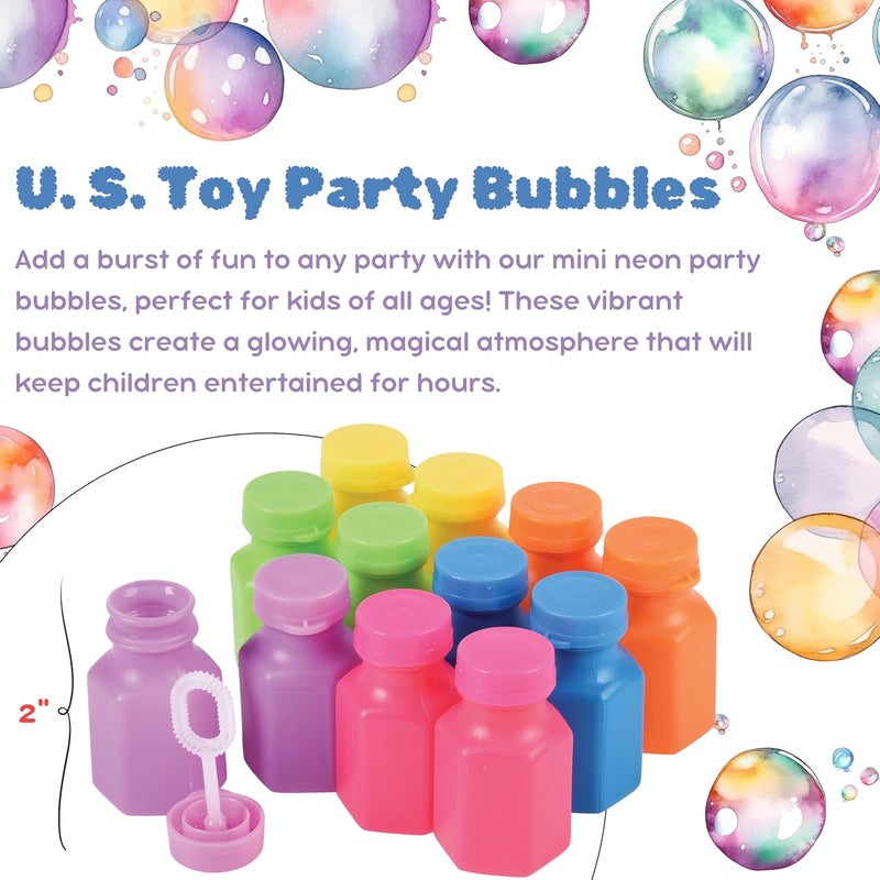 U.S. Toy Neon Party Bubbles - Assorted Colors, Pack of 12 - Image 2