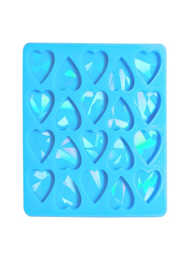 NUEAYMS Holographic Heart Shaped Silicone Mold Ear Studs Epoxy Resin Casting Mould for DIY Earrings Necklace Anklet Bracelet - Image 3