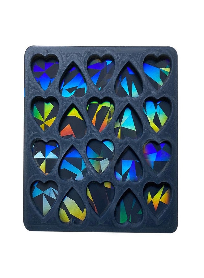NUEAYMS Holographic Heart Shaped Silicone Mold Ear Studs Epoxy Resin Casting Mould for DIY Earrings Necklace Anklet Bracelet - Image 5
