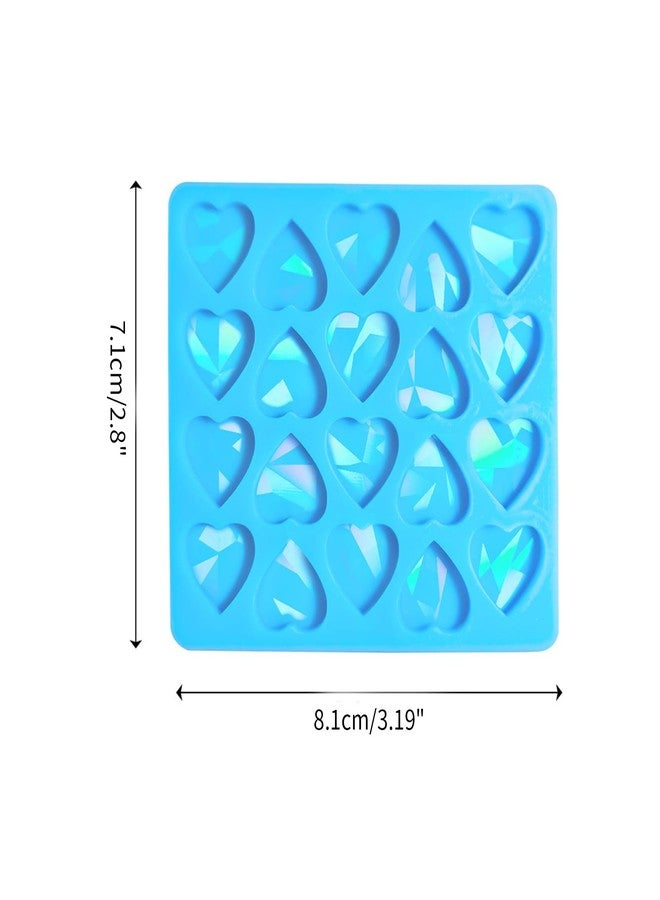 NUEAYMS Holographic Heart Shaped Silicone Mold Ear Studs Epoxy Resin Casting Mould for DIY Earrings Necklace Anklet Bracelet - Image 4