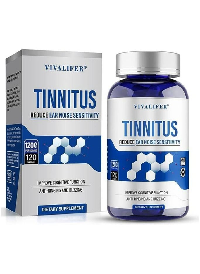 VIVALIFER - VIVALIFER Tinnitus Relief for Ringing Ears, 1200MG Tinnitus Relief Supplement for Soothe Ringing Ears, 120 Capsules 2 Month Supply - Image 1