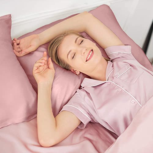 INSSL Silk Pillowcase for Women, Mulberry Silk Pillowcase for Hair and Skin and Stay Comfortable and Breathable During Sleep (King, Coral) - Image 2