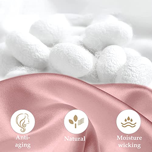 INSSL Silk Pillowcase for Women, Mulberry Silk Pillowcase for Hair and Skin and Stay Comfortable and Breathable During Sleep (King, Coral) - Image 4