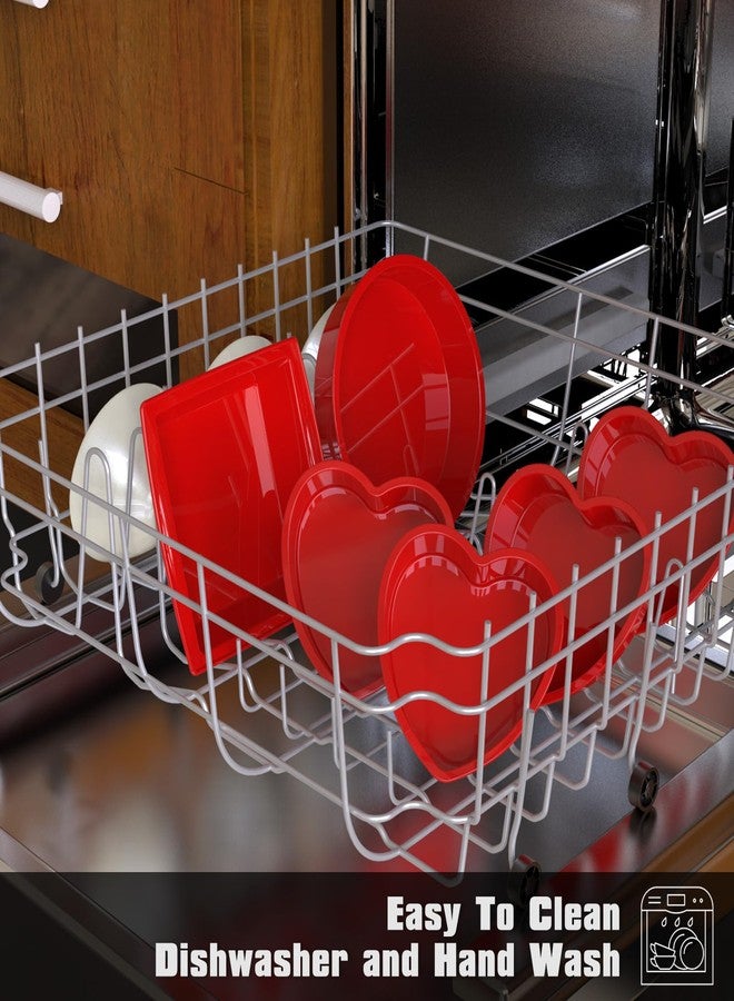 SILIVO 6 inch Heart Cake Pans(2 Pack) - Silicone Nonstick Heart shaped Cake Pans for Cakes and Brownies - Image 5