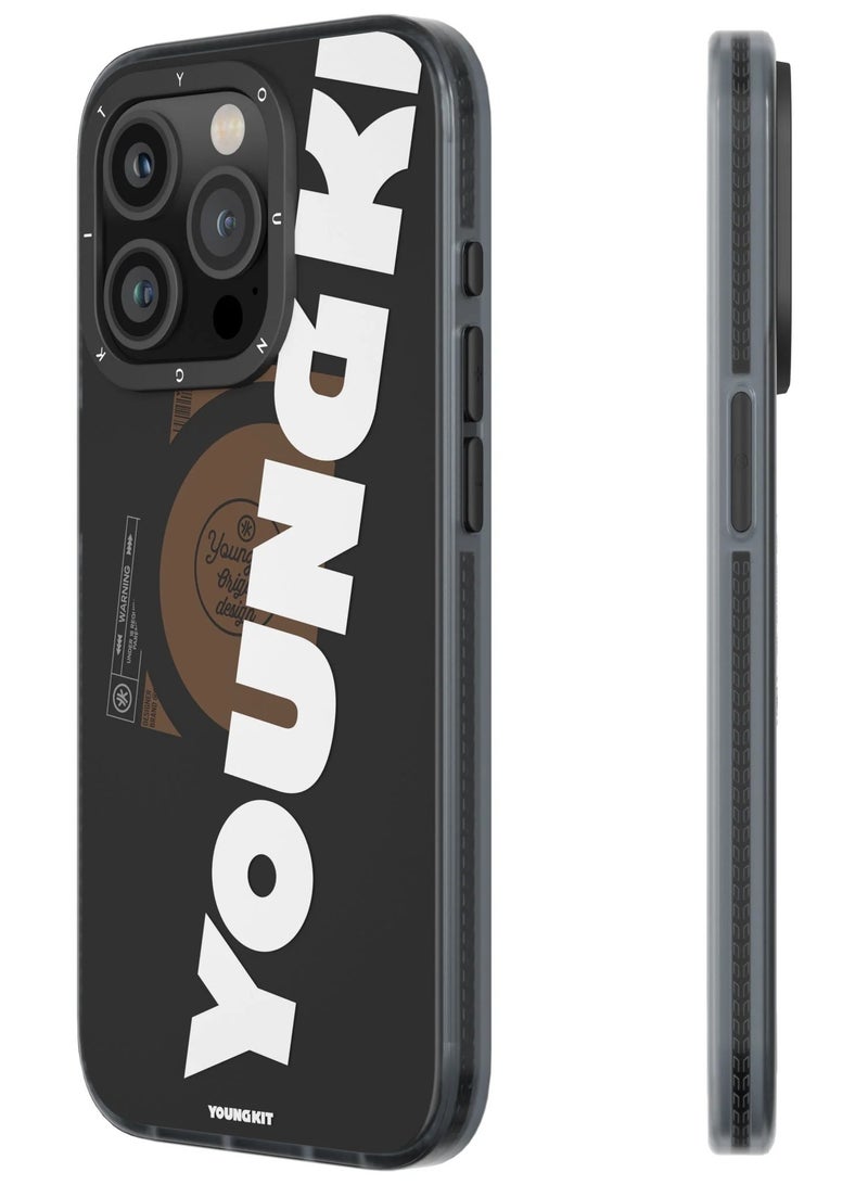 YOUNG KIT Young Kit Colorful Anti-Drop Magsafe Apple iPhone 15 Pro Case - Black Color  - Image 3
