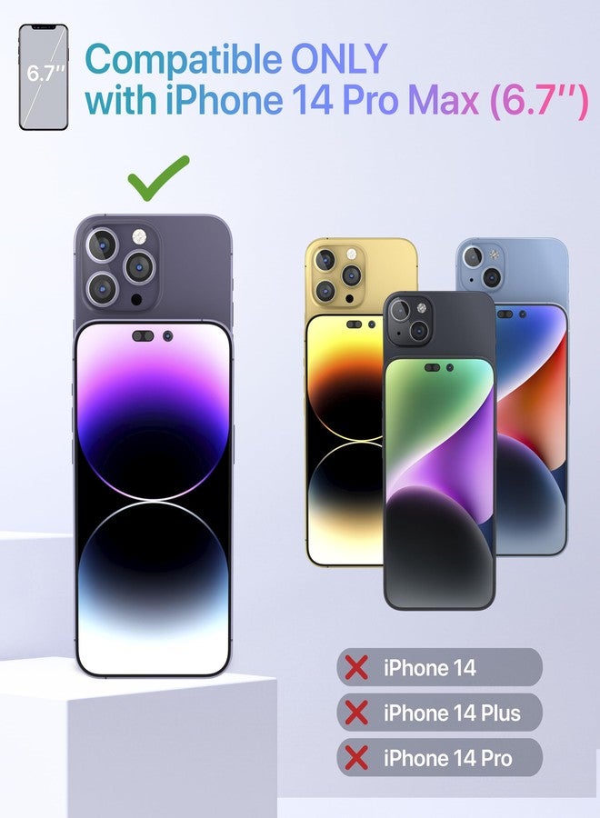 TORU جراب TORU لهاتف iPhone 14 Pro Max، جراب محفظة مع حامل بطاقات، فتحة مخفية لبطاقات الهوية والائتمان، مسند قابل للطي، غطاء هاتف نحيف مقاوم للصدمات شديد التحمل مع حزام - بنمط طوابع السفر - Image 2