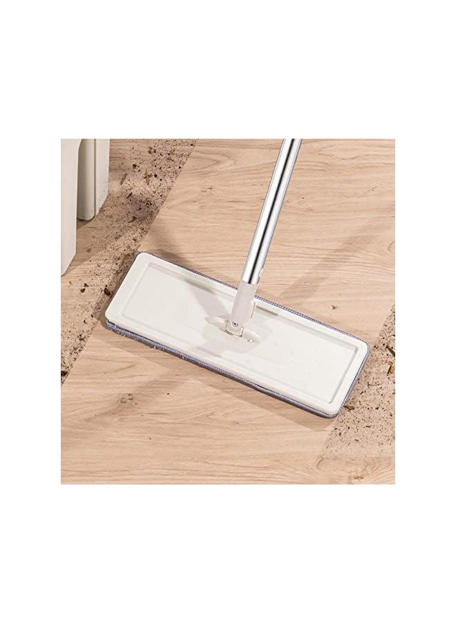 vesus Mop and Bucket, Hands Free Flat Floor Mop and Bucket with 5 Reusable Microfiber Mop Pads Suitable for All Floor Types - Image 3