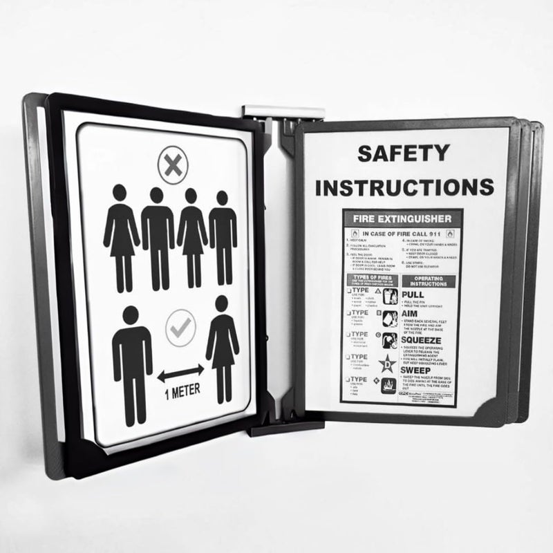 Infomate Supreme wall Hanging File Folders Document Holder A4 Size with 5 Folder (Black) - Image 5