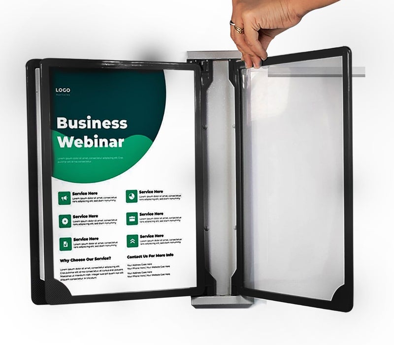 Infomate Supreme wall Hanging File Folders Document Holder A4 Size with 5 Folder (Black) - Image 2