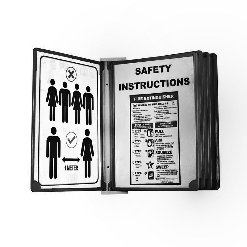 Infomate Supreme wall Hanging File Folders Document Holder A4 Size with 5 Folder (Black) - Image 4