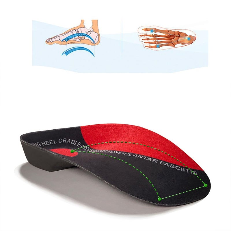 EVA Arch Support Insoles Size S 35 38 Heel Cushion Plantar Fasciitis Relief Shock Absorption - Image 4