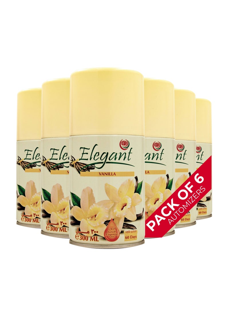Elegant 6 Piece VANILLA Automatic Refill Spray Set 300ml  - Image 1