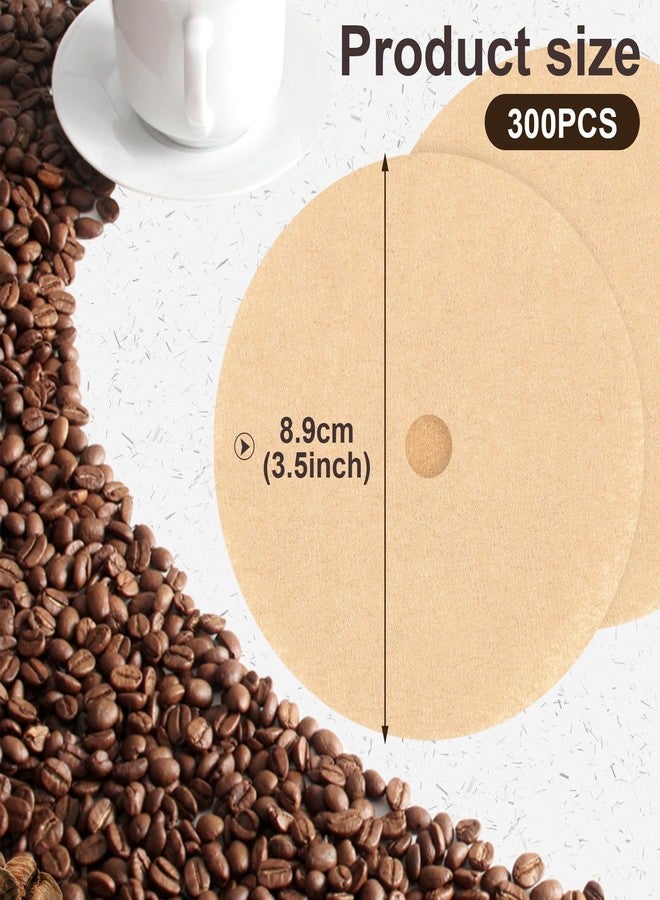 Prudiut 300Pcs Percolator Coffee Filters, 3.5in Disc Coffee Filters, Natural Unbleached Filter Coffee, Disposable Coffee Filters for Percolator Coffee Pot and Flat Bottom Basket - Image 2