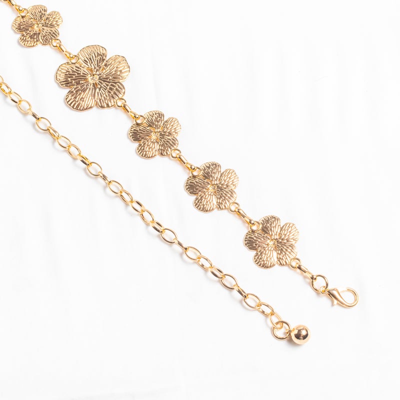 The Black Pearl Accessories Golden Metal Waist Belt For Her - Image 2