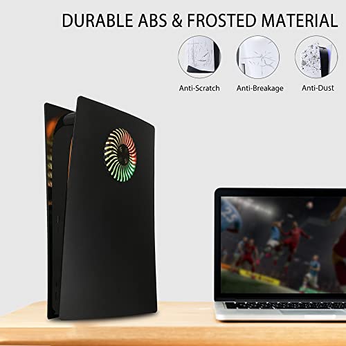 Dobewingdelou Faceplate with RGB Light Strip for PS5 Digital Edition DOBEWINGDELOU 400+ Effects LED Light Ring Console Cover for PS5 Digital Edition DIY Decoration Kit Accessories Black - Image 5