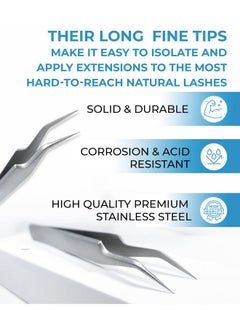 Stacy Lash Stl7 Curved Eyelash Extension Tweezerssupplies For False Lashes Isolation & Volume Extensionsprecision Applicator Toolbeauty Accessoriessharp Tweezer Tipeyelashes Tools  - Image 3