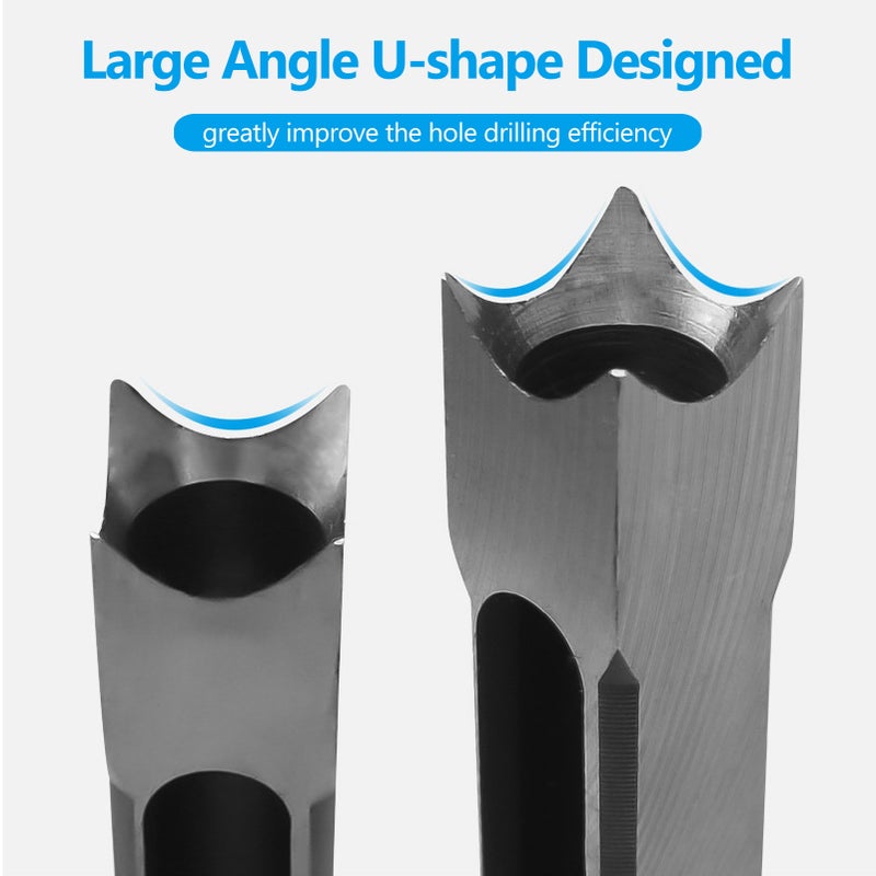 5/16-inch Woodworking Mortising Chisel Square Drill Bit Professional Square Hole Extended Drill Countersink Bit Multifunctional Woodworking Drill (8mm) - Image 4