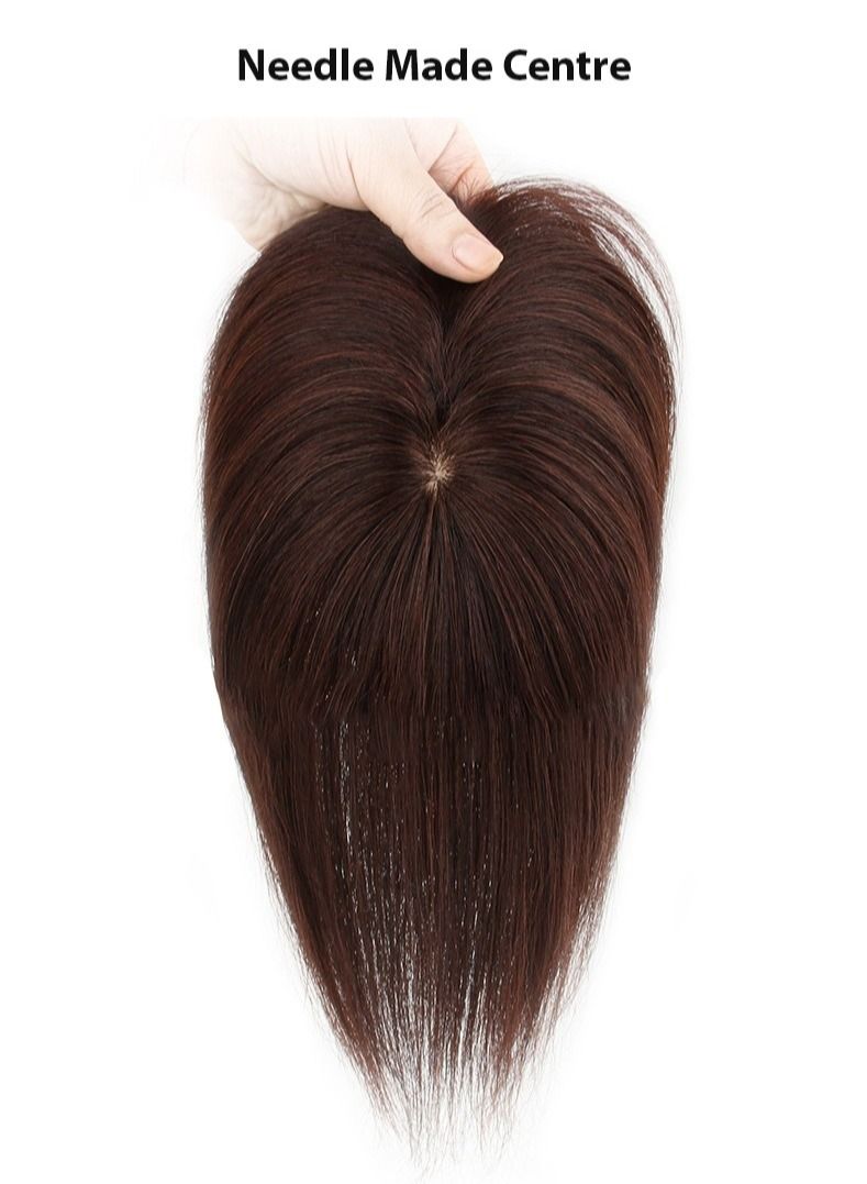Estelle One piece real hair head cover white hair replacement piece fluffy hair increase volume ladies wig block Nature Black - Image 5