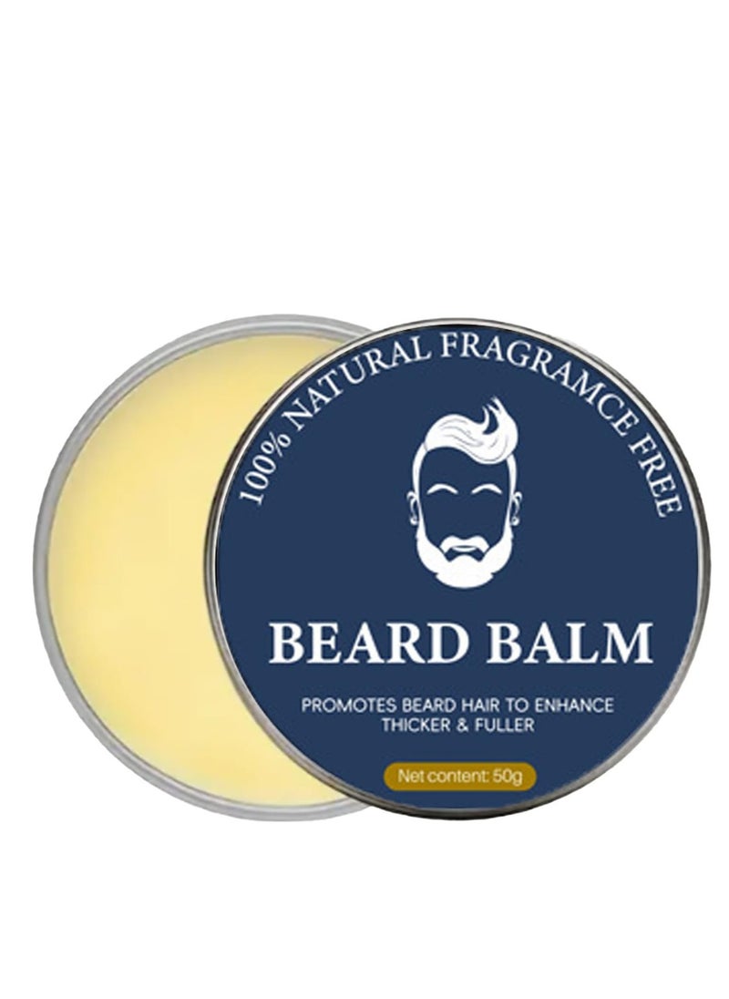 Generic Beard Balm for Men, Leave in Beard Conditioner Beard Oil Hair Care, Beard Shape Beard Cream Premium Beard Care Beard Butter, 50g (Blue Box)  - Image 1