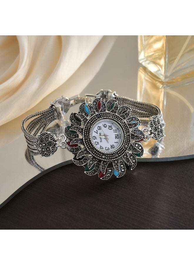 KUYING New Color Diamond Full Diamond Non Adjustable Bracelet Watch
