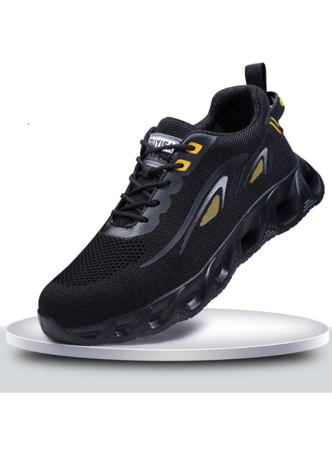 NIBEMINENT Fall Breathable Safety Shoes Steel Head Men's Casual Sports Shoes Protective Work Shoes Anti-puncture Safety Shoes - Image 1