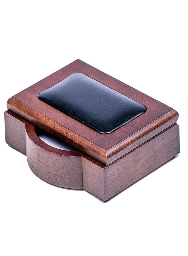 داكاسو حامل مذكرات مكتبي داكاسو A8409، مقاس 4 × 6، مصنوع من الخشب والجلد، بلون الجوز - Image 1
