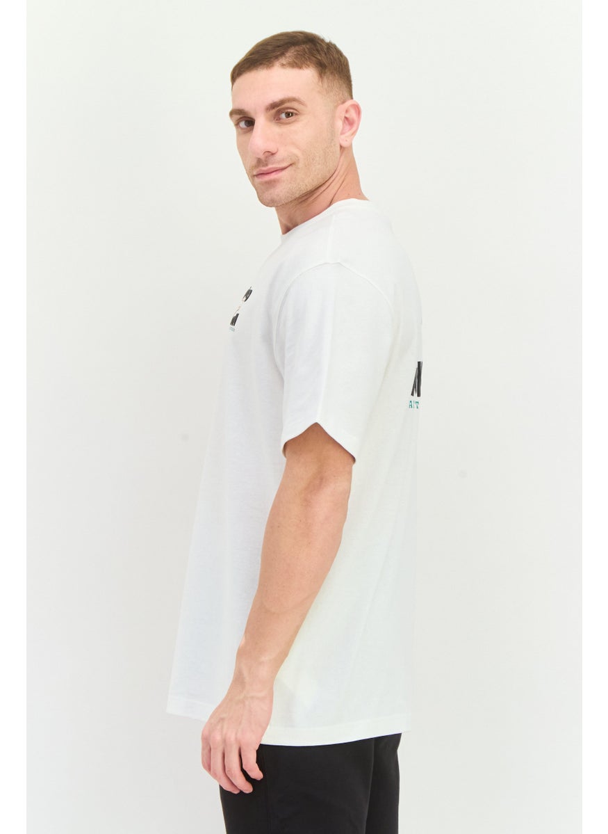 PUMA Men Relaxed Fit Short Sleeves Outdoor T-Shirt, White  - Image 3
