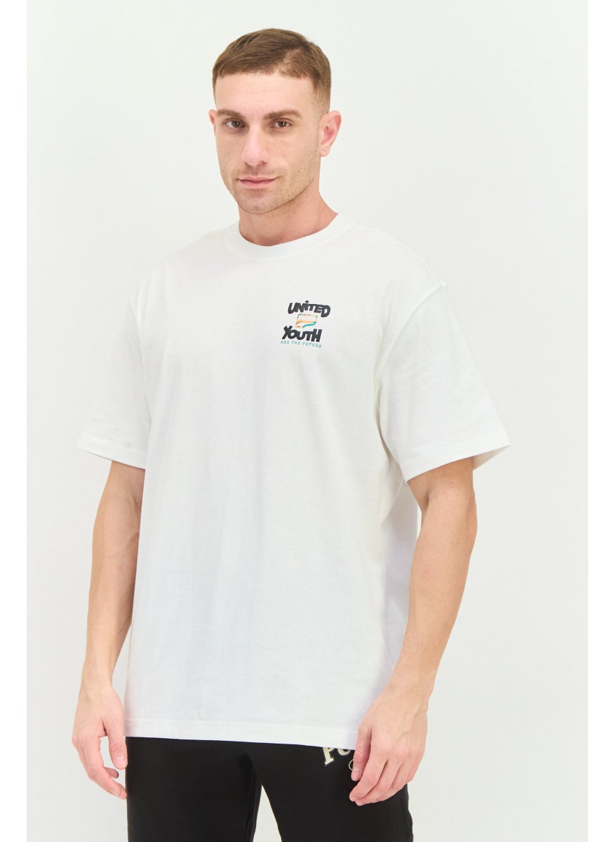 PUMA Men Relaxed Fit Short Sleeves Outdoor T-Shirt, White  - Image 1