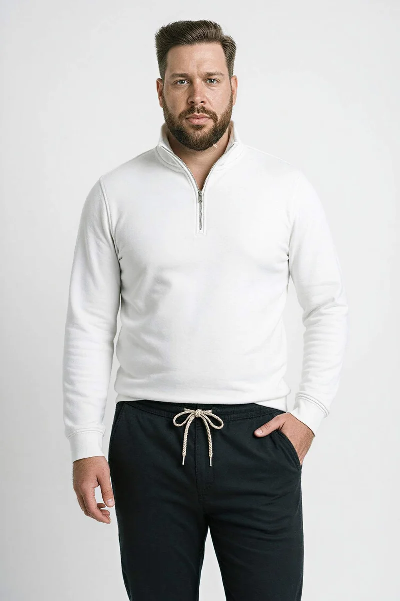 ديفاكتو Regular Fit High Collar Sweatshirt