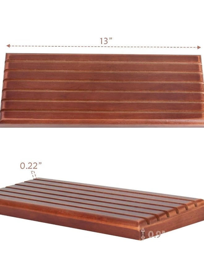 4 صفوف تحدي عملة عرض الوقوف ، حامل الخشبي رف حالة يحمل 28 عملة الجوز الانتهاء ، 13 "X 5.1" X 1.2 " - Image 2