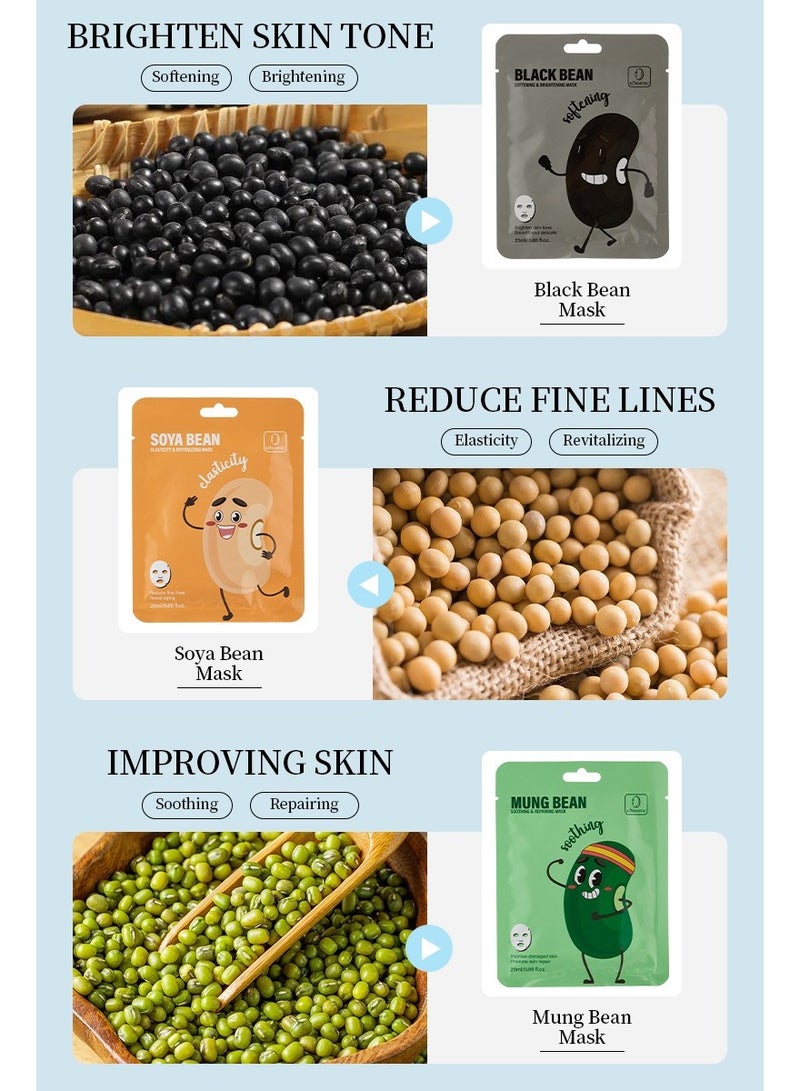 Kormesic Black Bean Facial Mask 25ml-5 packs  - Detoxifying & Revitalizing - Image 2